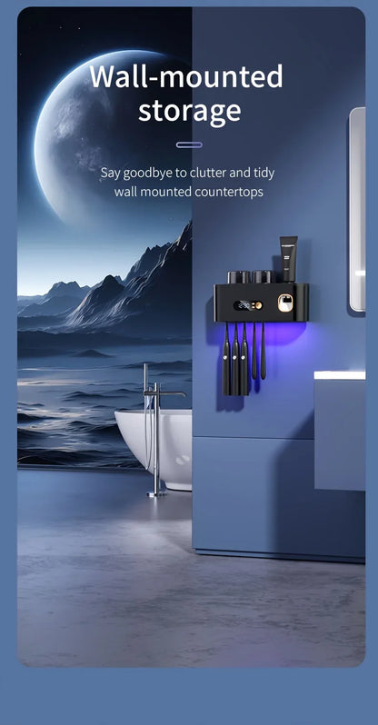 Smart Toothbrush Holder & Toothpaste Dispenser Station