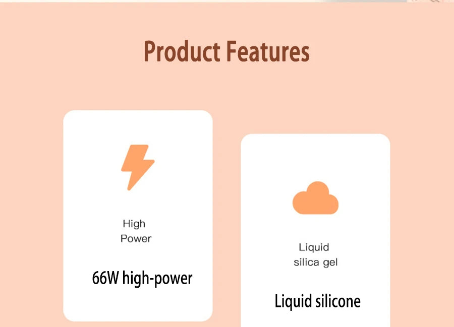 66W USB-C Silicone Cable