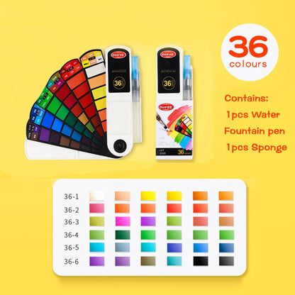Portable Watercolour Paint Set with Folding Palette