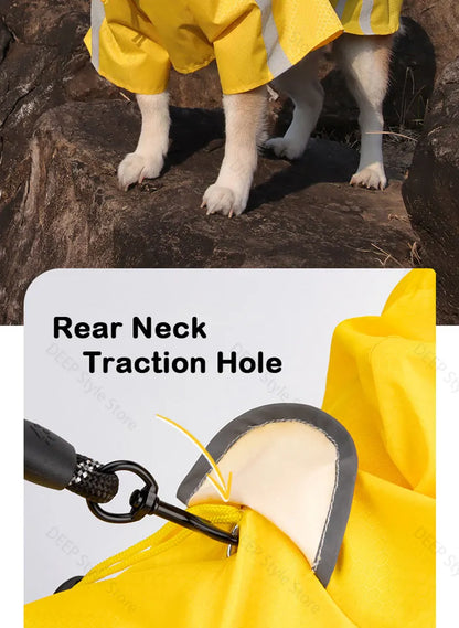 Waterproof Reflective Hooded Dog Raincoat