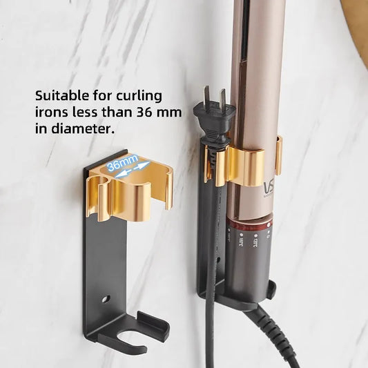 Wall-Mounted Hair Straightener & Curling Iron Holder