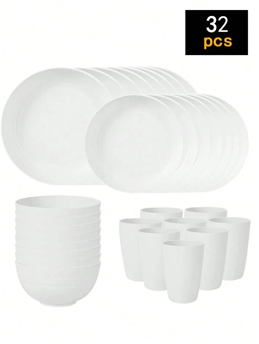 Reusable Plastic Tableware Set
