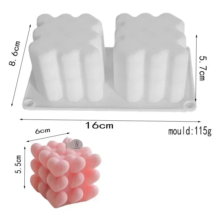 Cube Silicone Mold Handmade Candle