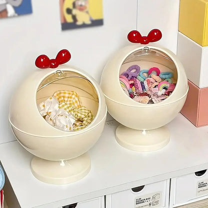 Cute Desktop Bow Storage Box Organizer