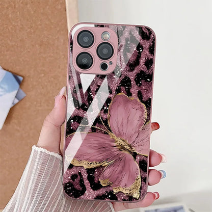 Mobile Phone Case – Butterfly Leopard Print Phone Case For iPhone