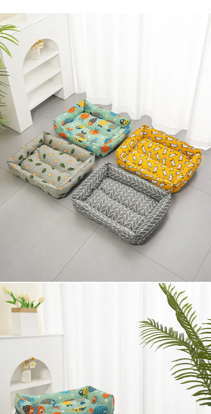 Linen Cooling Pet Sofa Bed
