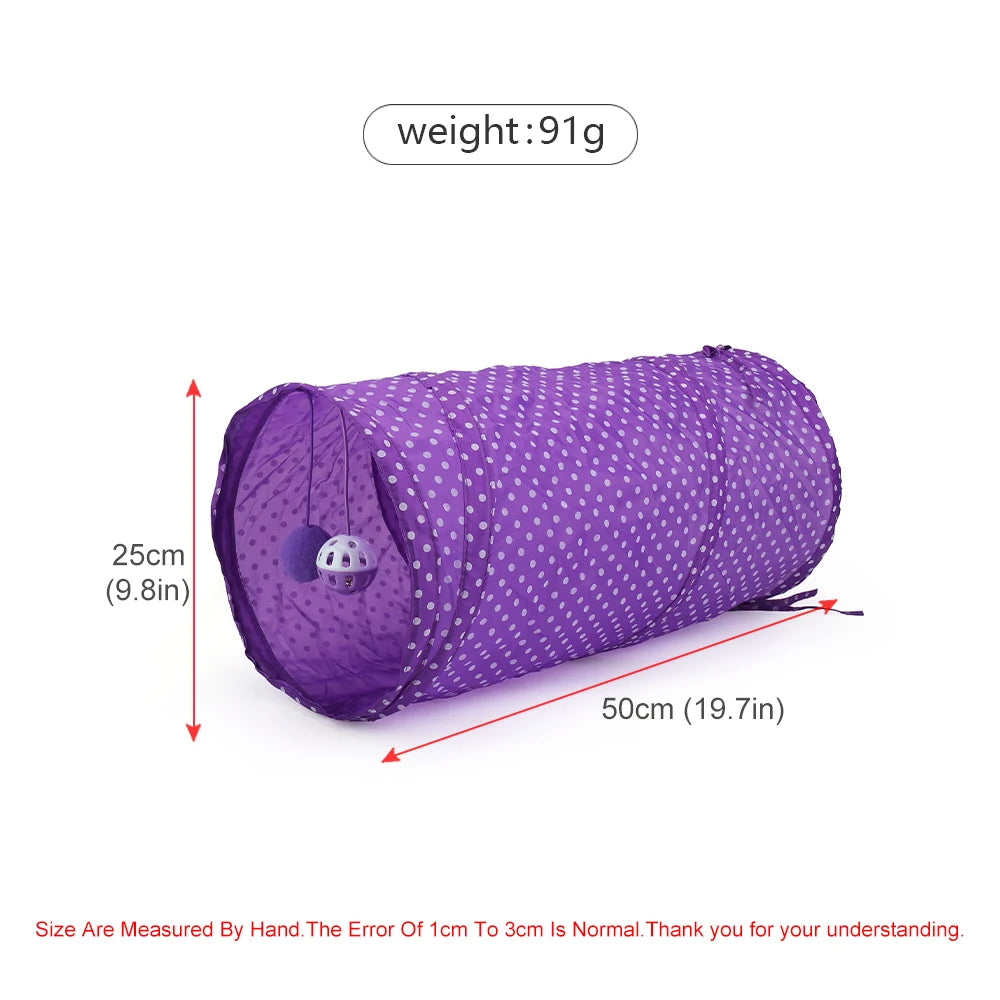Foldable Cat Play Tunnel Tube Toy