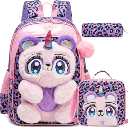 Girls 3-Piece School Backpack Set