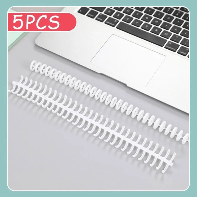 5-Pack Spiral Binder Rings for A4 Loose Leaf Notebooks