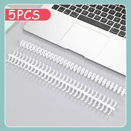 5-Pack Spiral Binder Rings for A4 Loose Leaf Notebooks