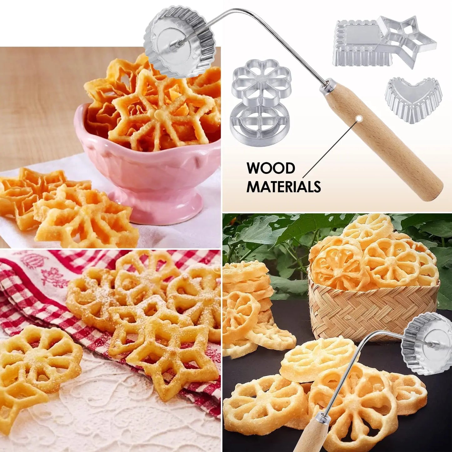 Rosette Iron Cookie Mold Set