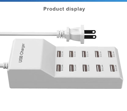 Multi-Device USB Charger Hub with EU Plug