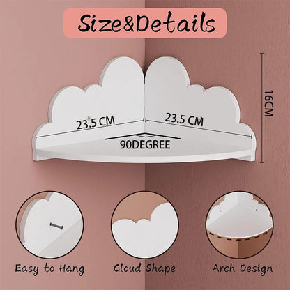 Cloud-Shaped Floating Wall Shelf