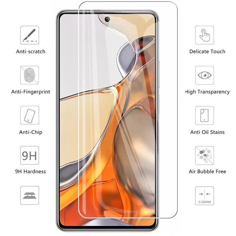 Tempered Glass for Xiaomi 11T 10T 9T Pro Lite Screen Protectors