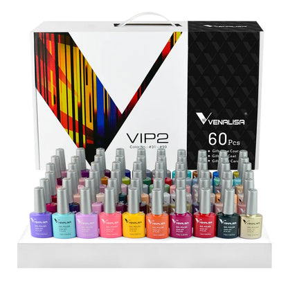 60 Colors UV LED Gel Nail Polish Kit
