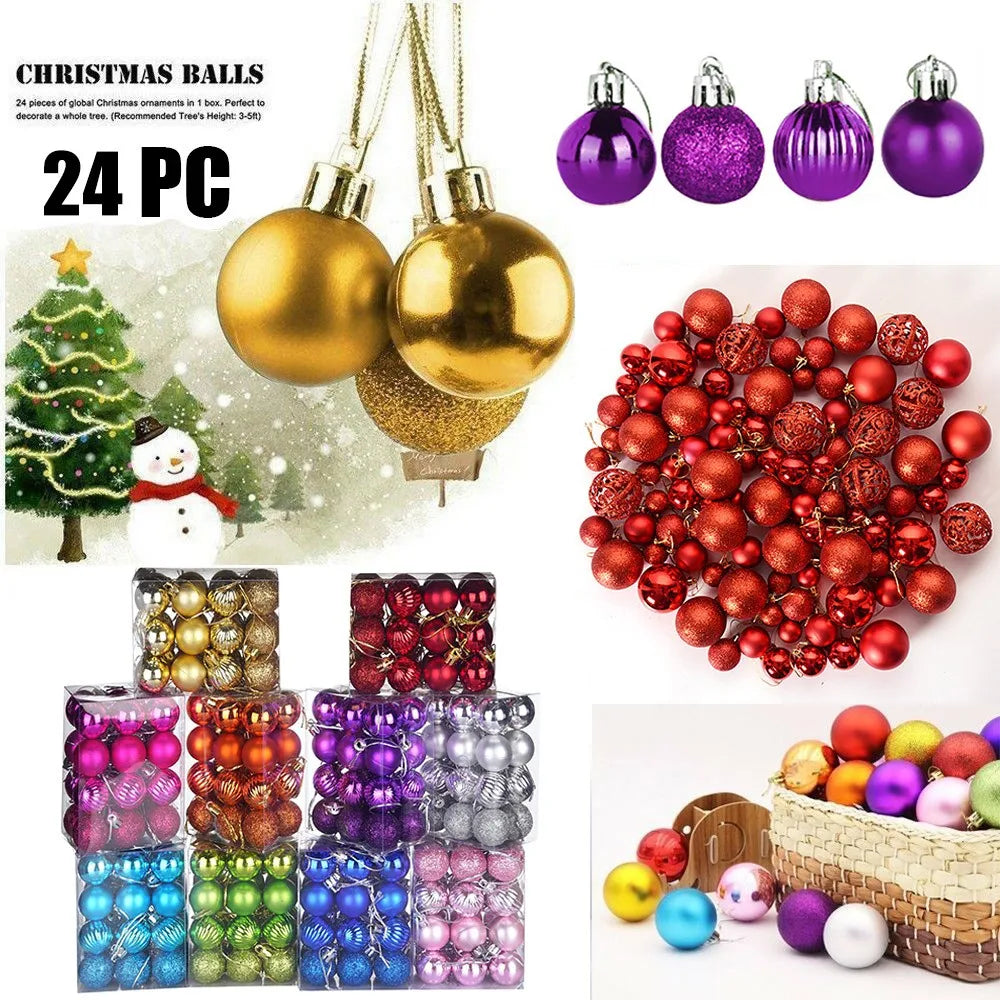 24-Piece Mini Christmas Bauble Set
