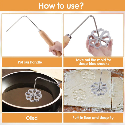 Rosette Iron Cookie Mold Set