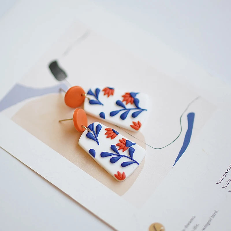 Classic Bohemiam Drop Bright Color Earrings
