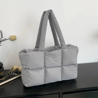 Quilted Large Capacity Tote Shoulder Bag