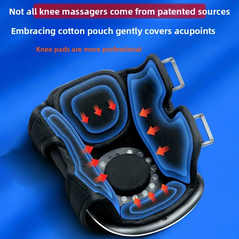 Portable Knee Massager with Red Light & Vibration