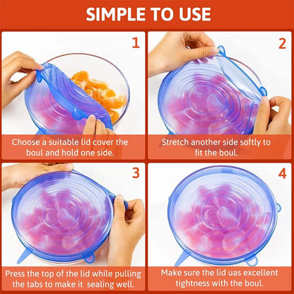 Reusable Silicone Stretch Lids