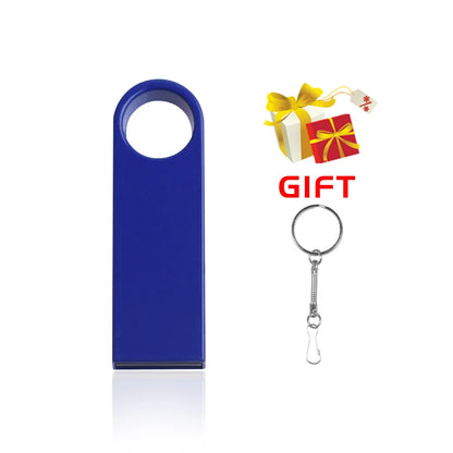 Waterproof Metal USB 2.0 Flash Drive with Keychain