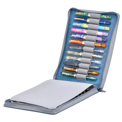 Premium 24-Pen Canvas Storage Case for Fountain Pens & Stationery