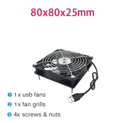 USB Cooling Case Fan for Router, DVR & TV Box
