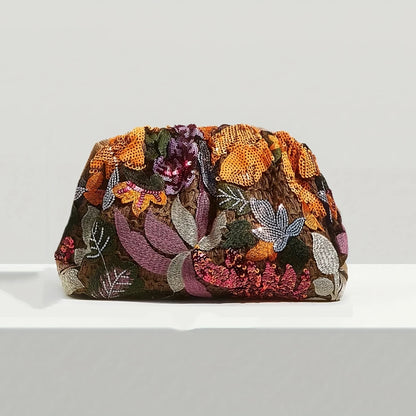 Floral Print Party Clutch Bag
