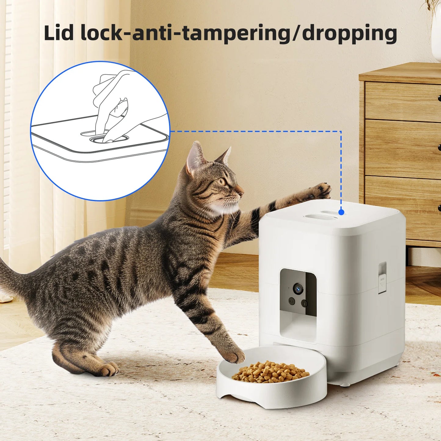 Smart Wi-Fi Pet Feeder with Camera