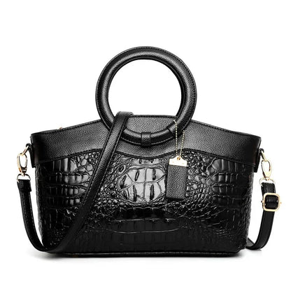 Women’s Crocodile-Embossed Tote & Shoulder Bag