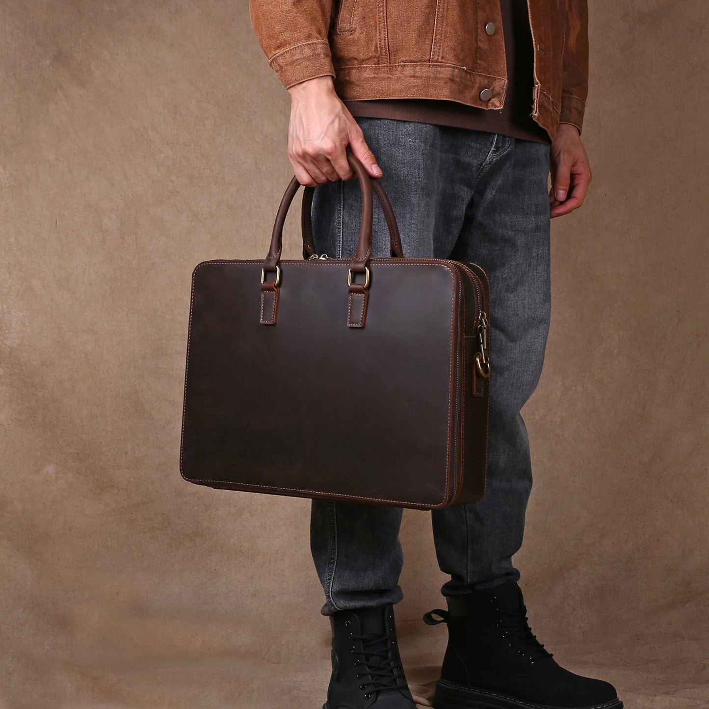 Genuine Leather Executive Briefcase