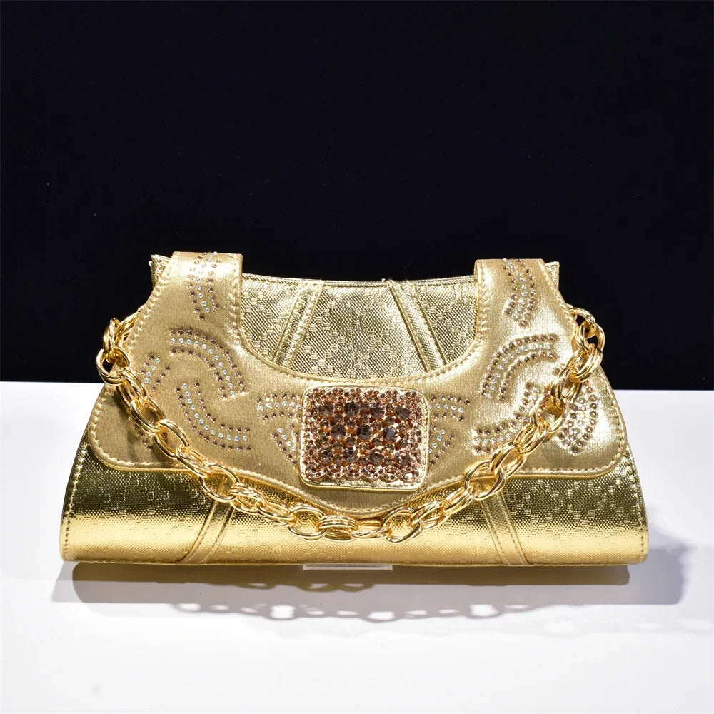 Luxury Rhinestone Evening Clutch Bag