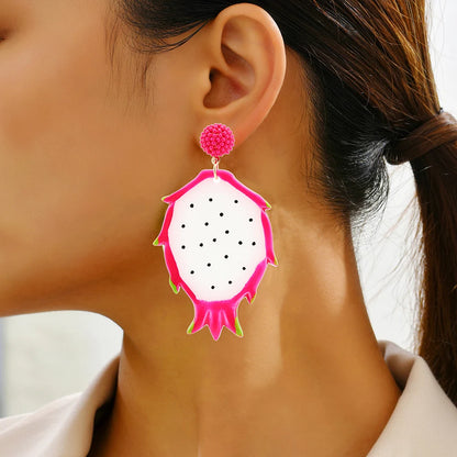 Acrylic Fruit Big Earrings