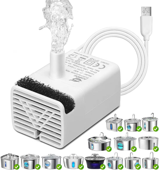 JY-830 Ultra Quiet Cat Water Fountain Replacement Pump