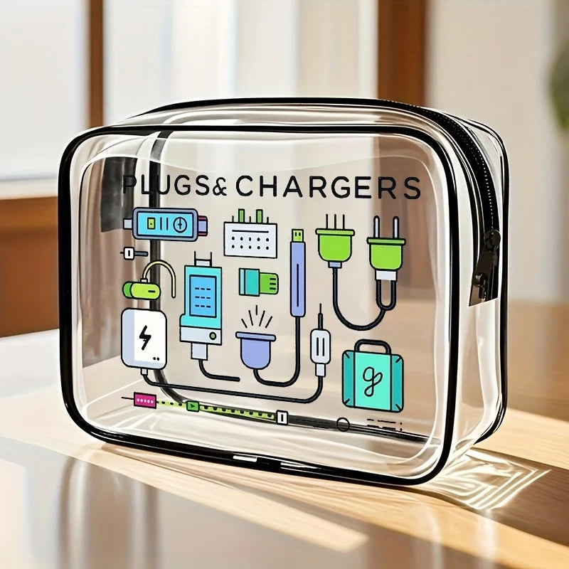 Clear Waterproof Travel Electronics Organizer Pouch