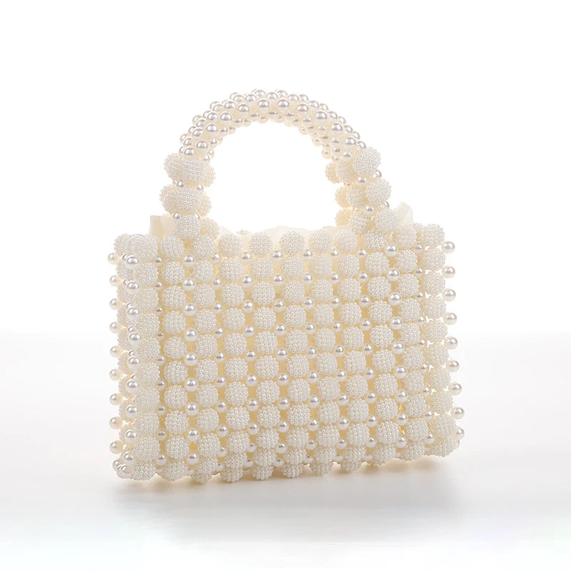Pearl Beaded Evening Clutch Bag