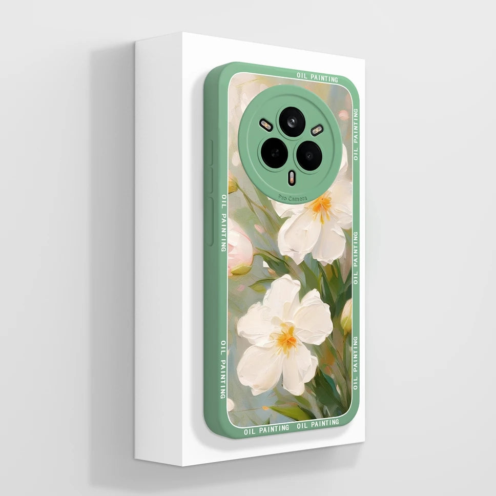 Cute Floral Silicone Case for Realme 14 Pro Series