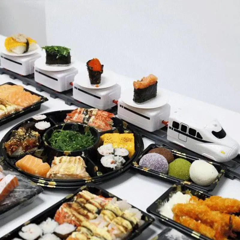 Electric Rotary Sushi Train Set with Conveyor Track