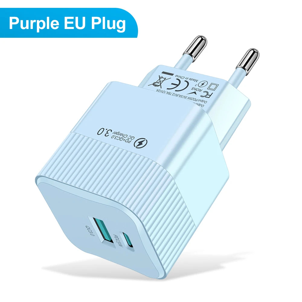 USB-C PD 25W Fast Travel Charger