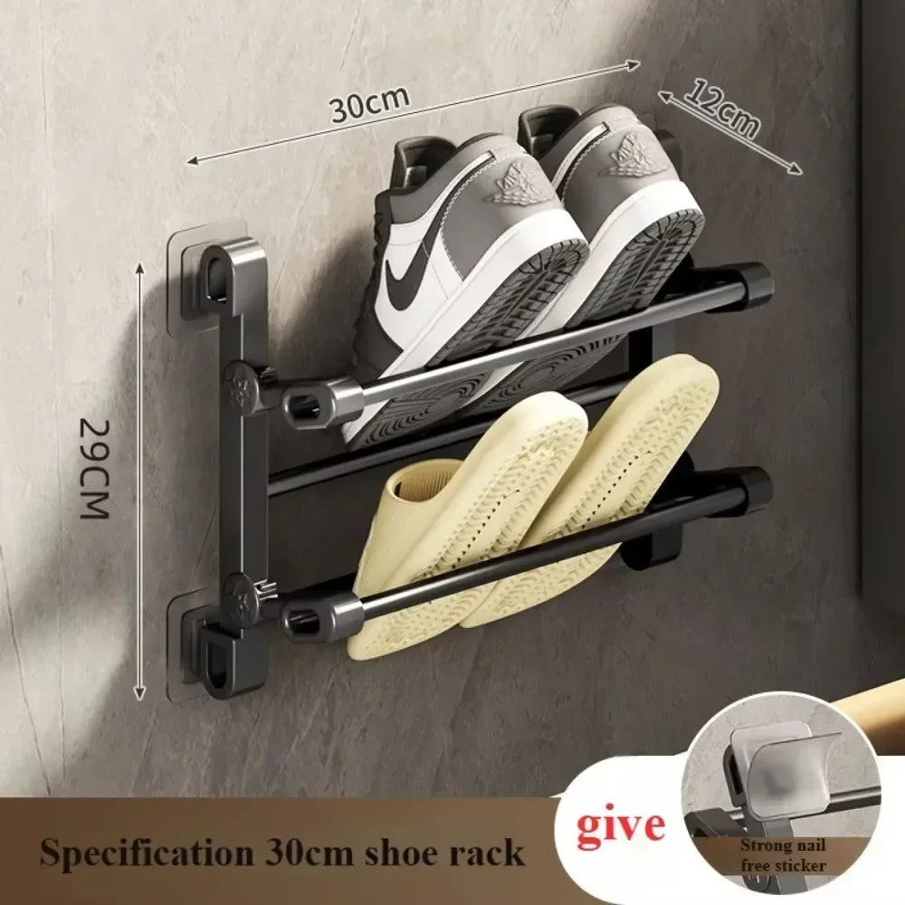 Wall Mounted Shoes And Slippers Rack