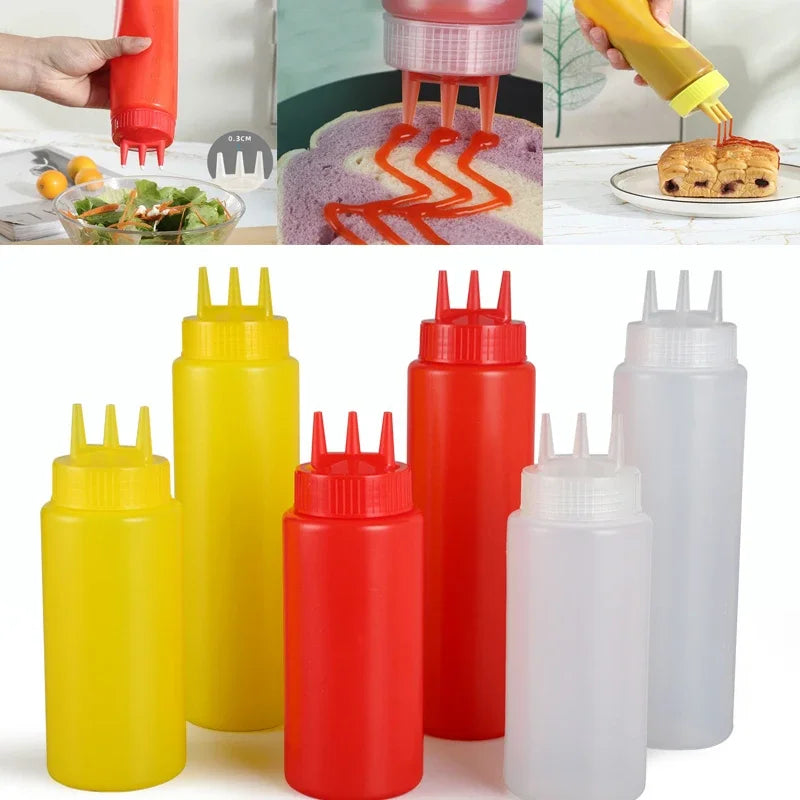 3-Hole Squeeze Condiment Bottle