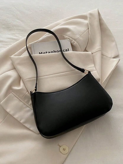 Women’s Bow Accent PU Leather Shoulder Bag