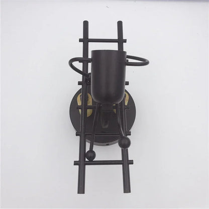 Vintage Industrial Wooden Wall Lamp – Creative E27 Wall Sconce