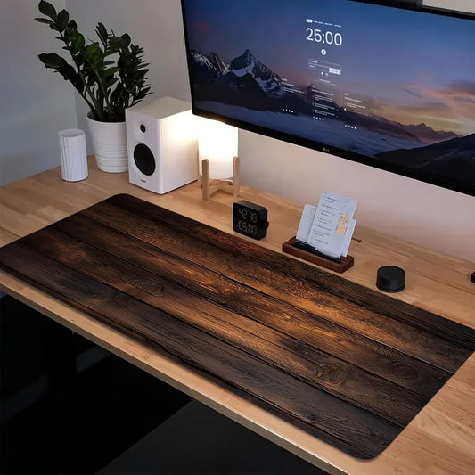 Rustic Wooden Style Mouse Pad Desk Mat