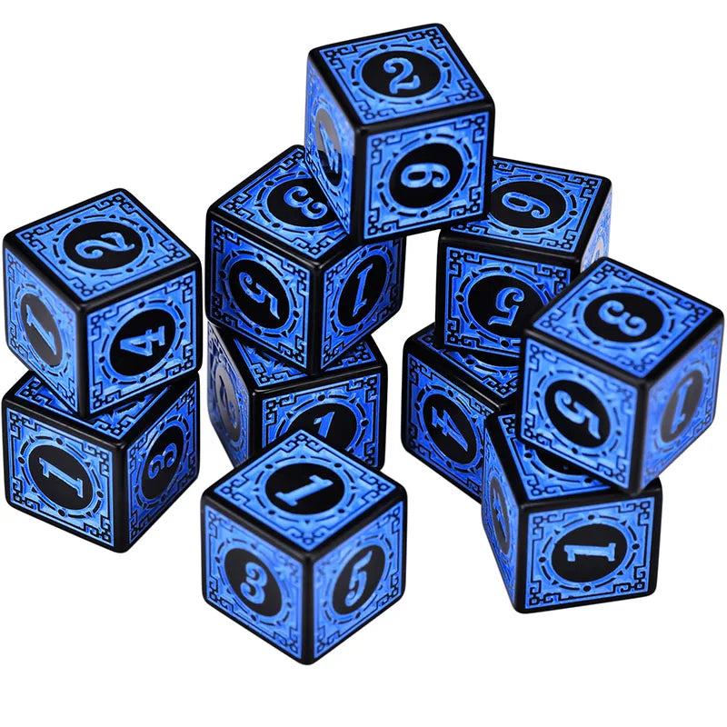 Acrylic D6 Polyhedral Dice Set
