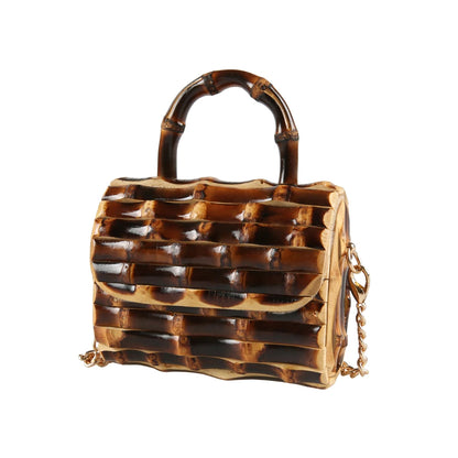 Handcrafted Bamboo Root Mini Crossbody Bag
