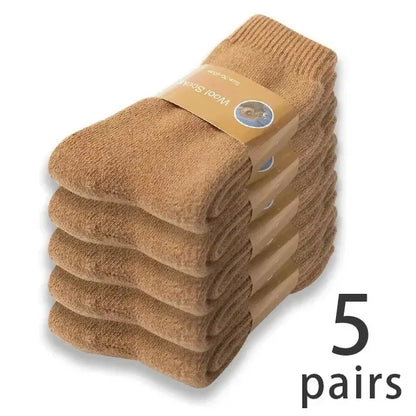 Men’s Thick Winter Wool Socks 5 Pairs
