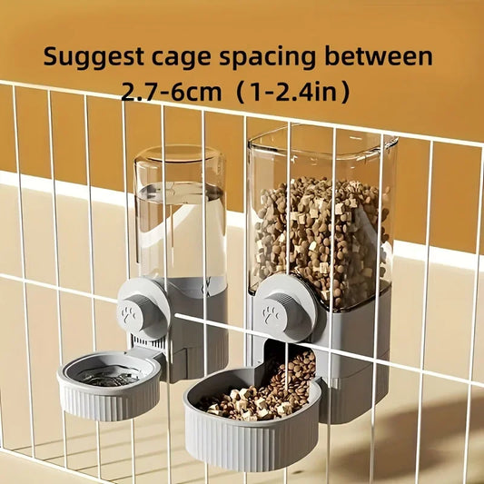 Hanging Gravity Pet Feeder & Water Dispenser