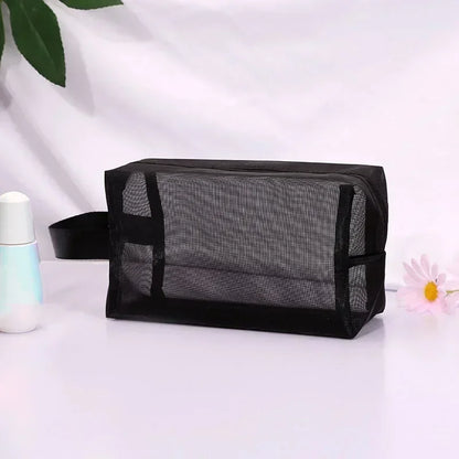 Heart Mesh Cosmetic Toiletry Bag